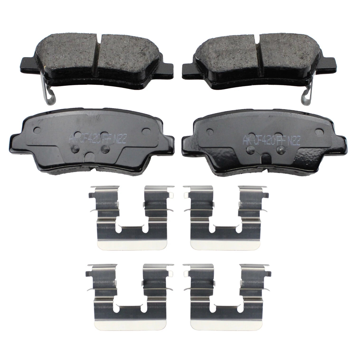 Akebono ProAct Rear Ceramic Brake Pads for Elantra GT Veloster Cadenza Forte Soul (2013–2020)