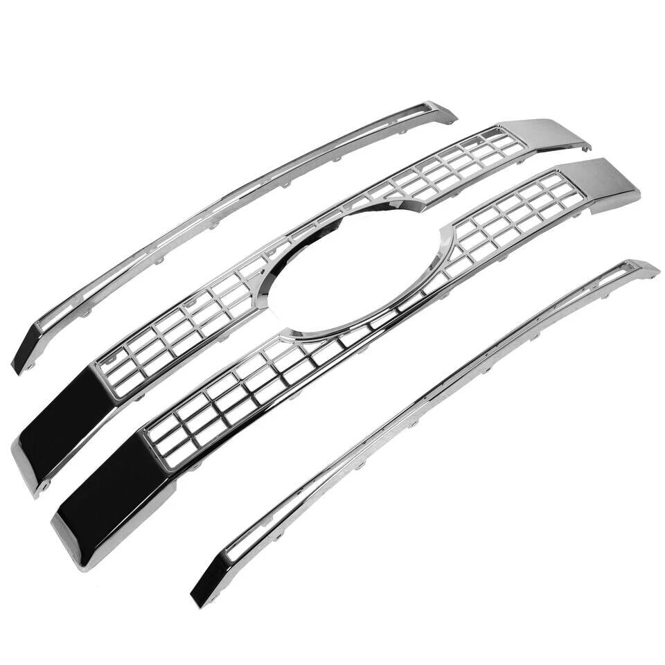 Chrome Grille Overlay Trim for Ford F250 F350 F450 Super Duty (2017–2019)