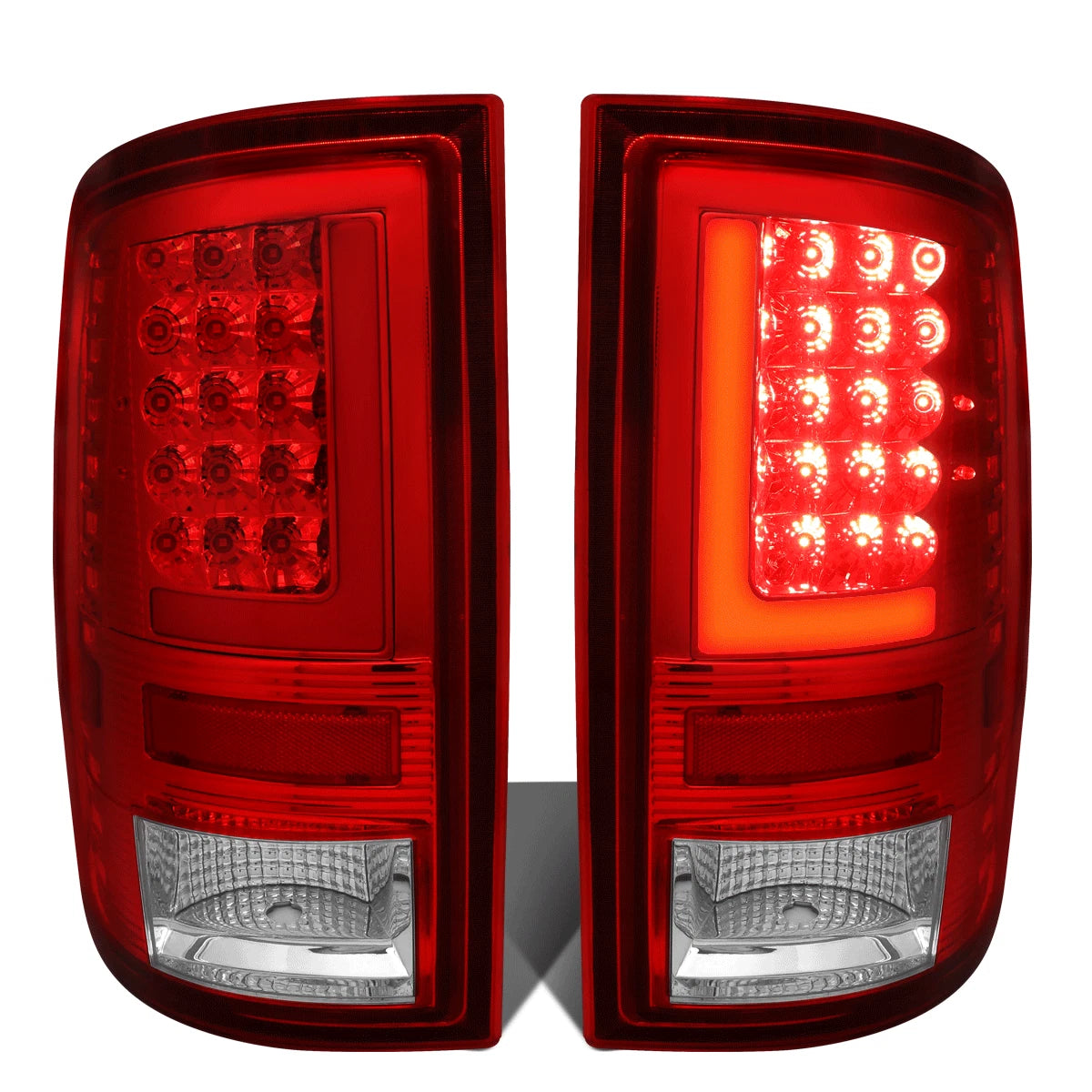 2X LED L-Tube Bar Tail Brake Light Lamp for Ram 1500 2500 3500 (2009–2017)