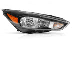 Halogen Headlight for Ford Focus (2015–2018) Black with LED DRL Right Side