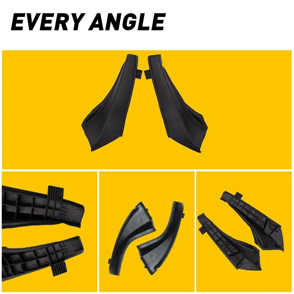 Set of 2 Black Front Wiper Side Cowl Extension Covers for Toyota RAV4 (2013–2018)