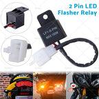 LED Turn Signal Light Flasher Relay for Kawasaki Yamaha (2Pin)