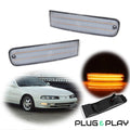 2X Clear Amber LED Signal Lights for Honda Prelude (1992–1996)