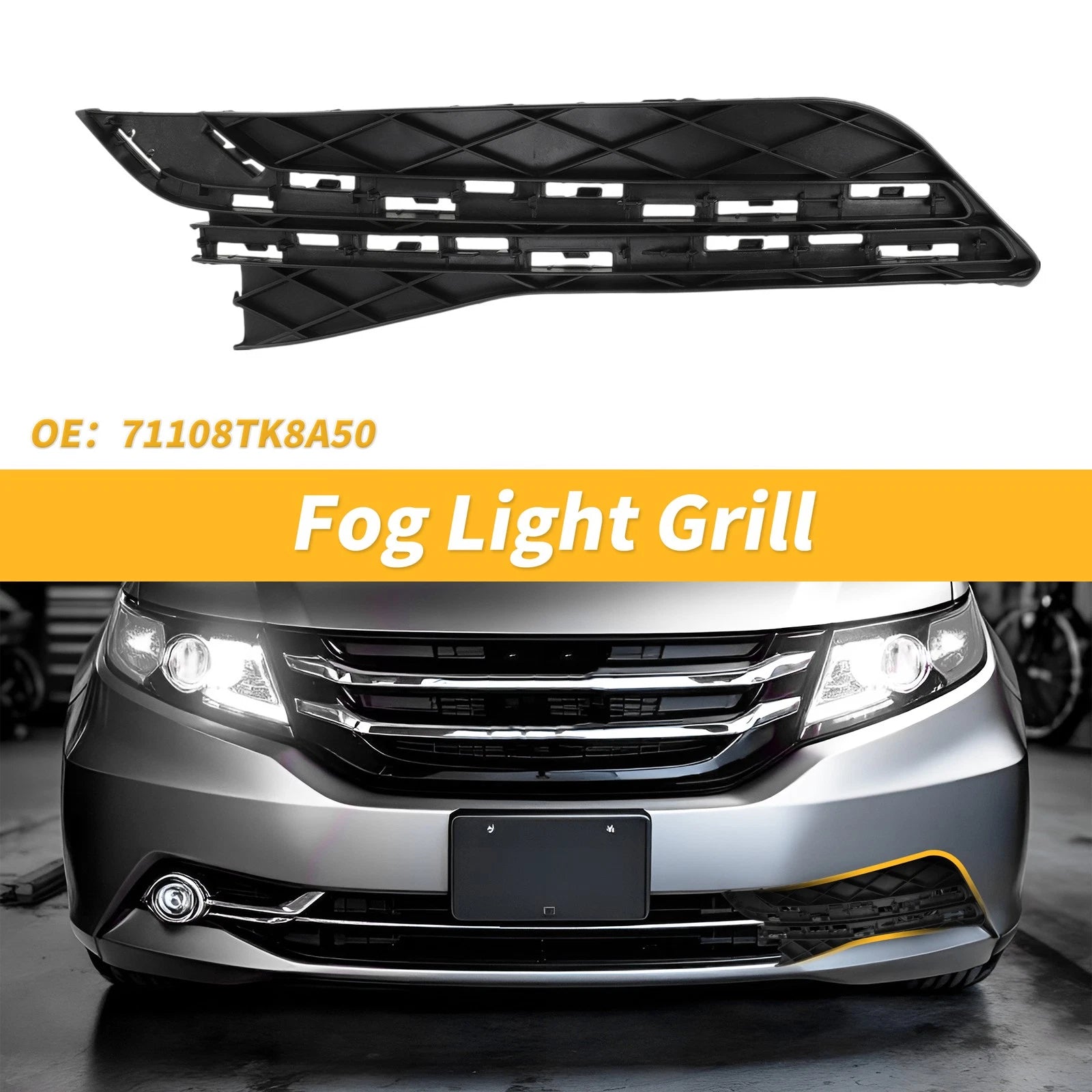 Left Side Fog Light Grill for Honda Odyssey (2014–2017) 71108TK8A50
