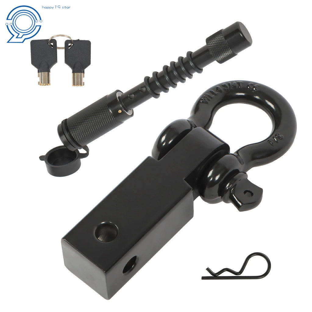 Anti-Theft Shackle Hitch Receiver for 2 Inch Hitches (45000 Lbs)
