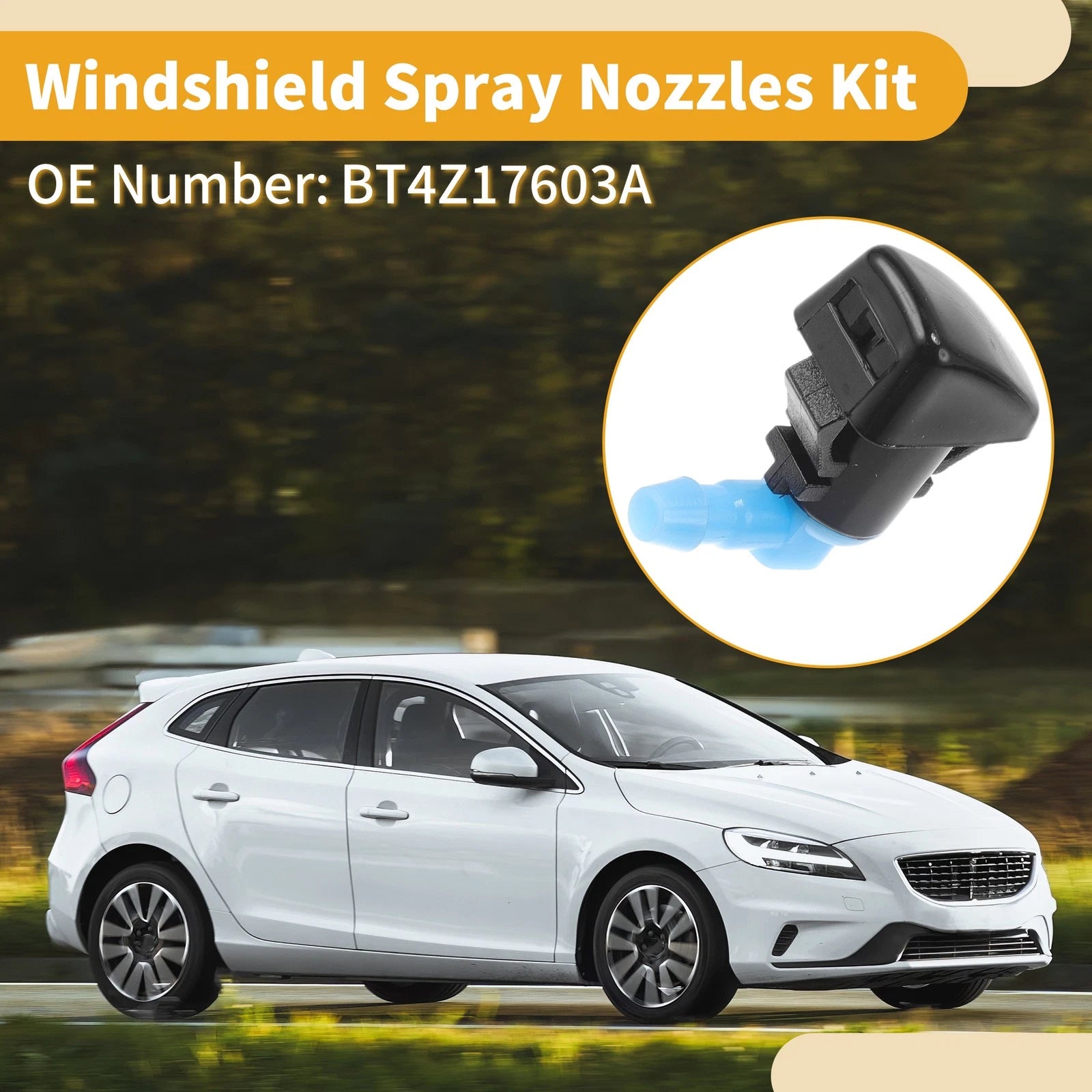 Windshield Washer Nozzle Kit for Lincoln MKX (2011–2015) No.BT4Z17603A, Gaskets
