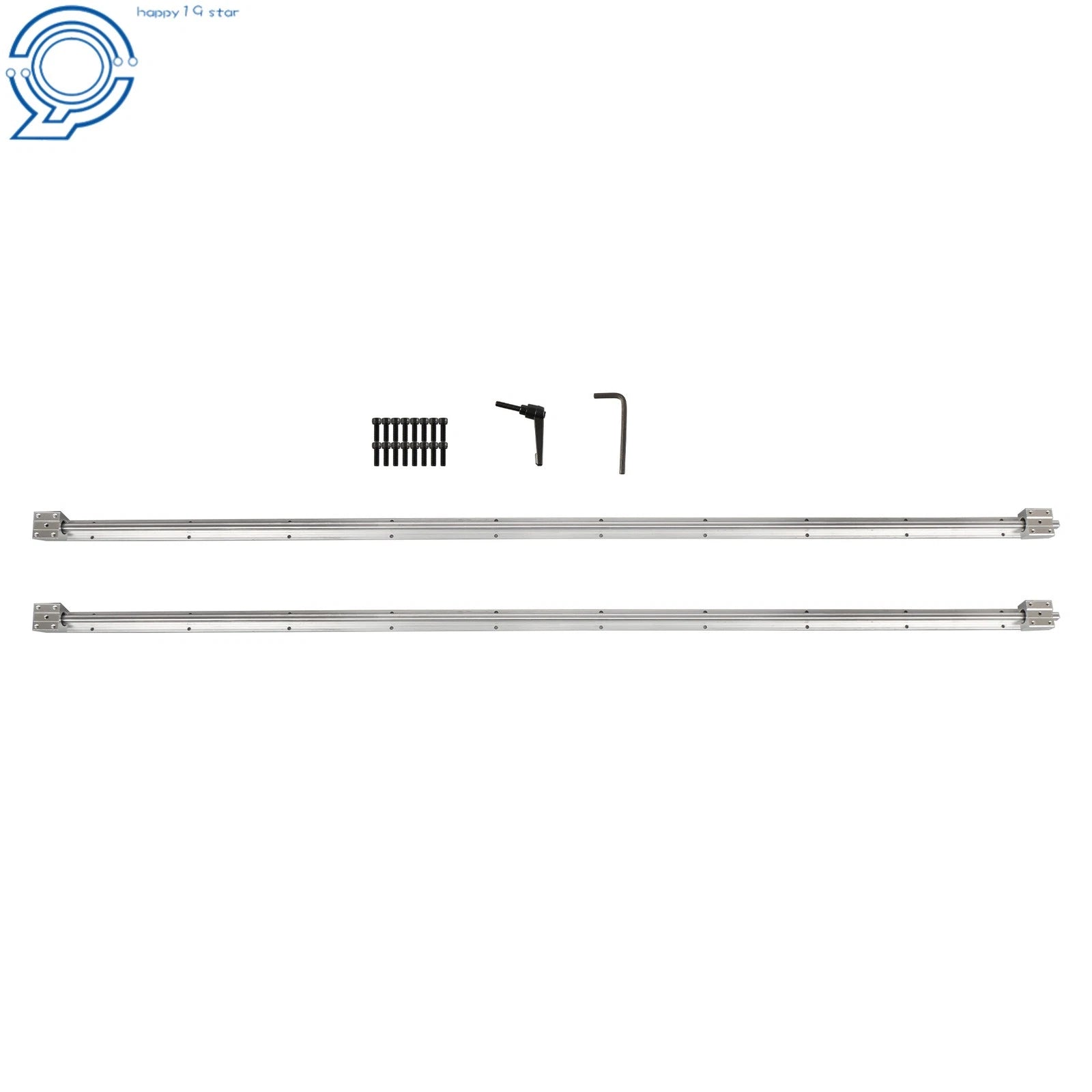 Set of 2 Linear Rails with 4 SBR12UU Blocks for CNC Machines (1500mm)
