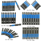 10pcs Magnetic Hex Screwdriver Bit Set for (PH1/PH2/PH3/PZ1/PZ2/PZ3)