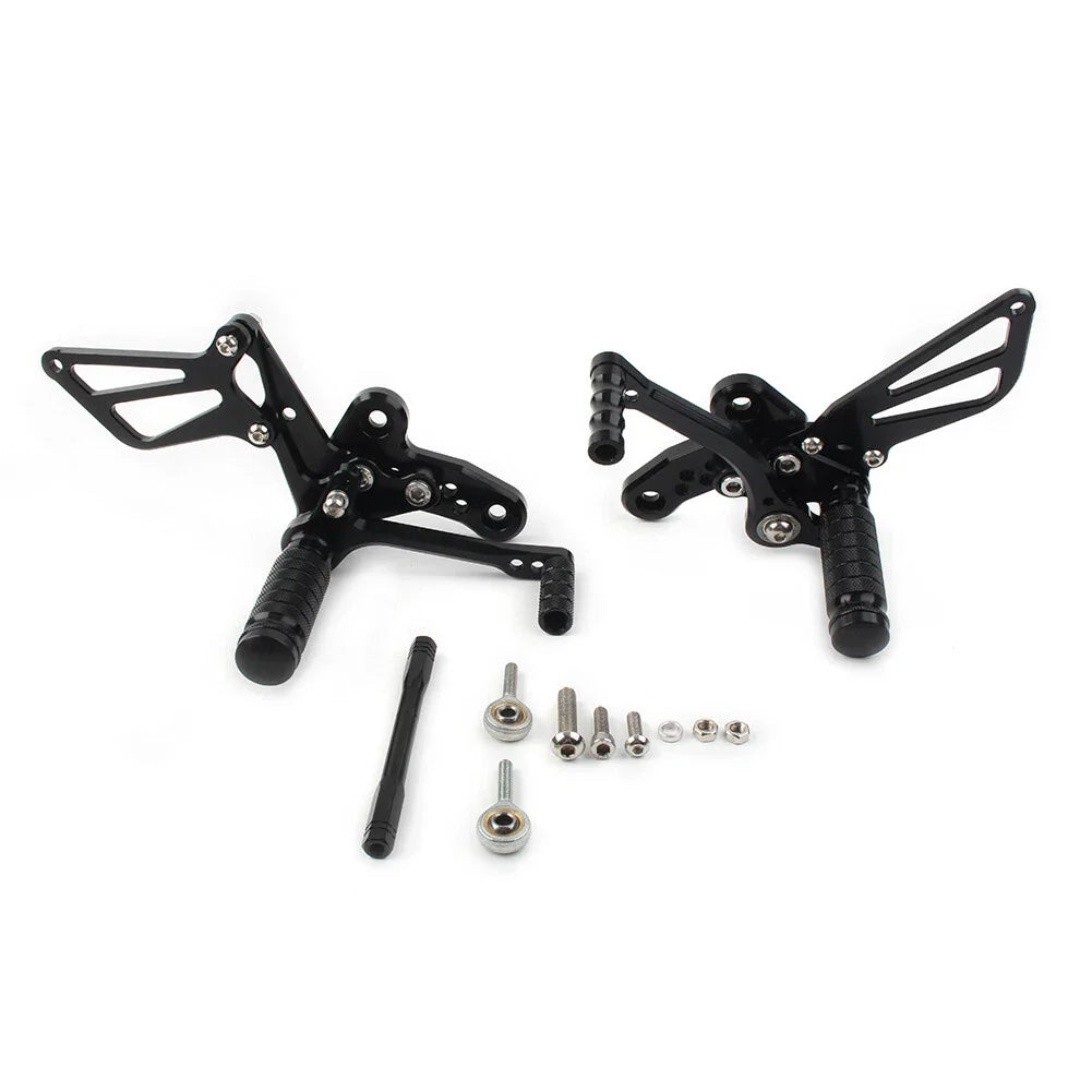 Rearset Foot Pegs for Suzuki Hayabusa GSX1300R (1999-2008) Black