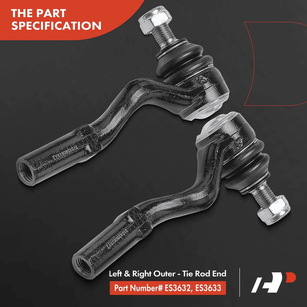 2X Outer Tie Rod End for Mercedes-Benz E-Class (1996-2009)