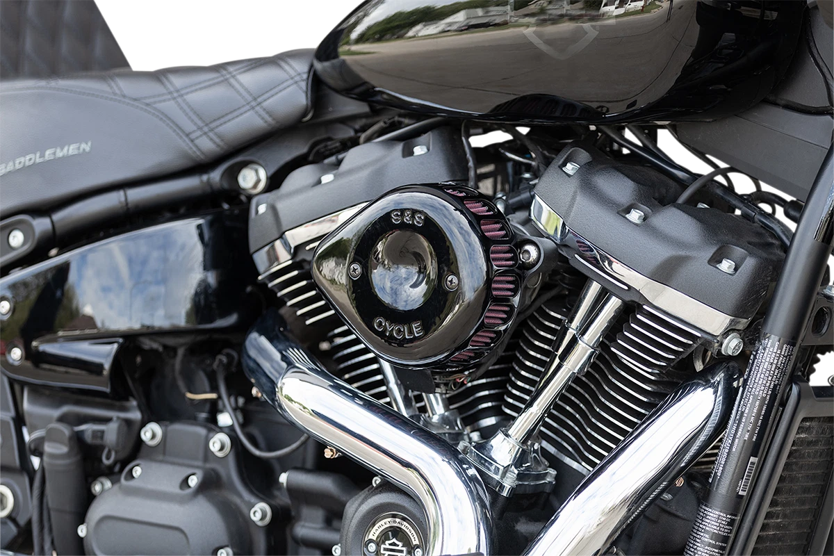 S&S Cycle Mini Teardrop Stealth Air Cleaner Kit for Harley (170-0436C)