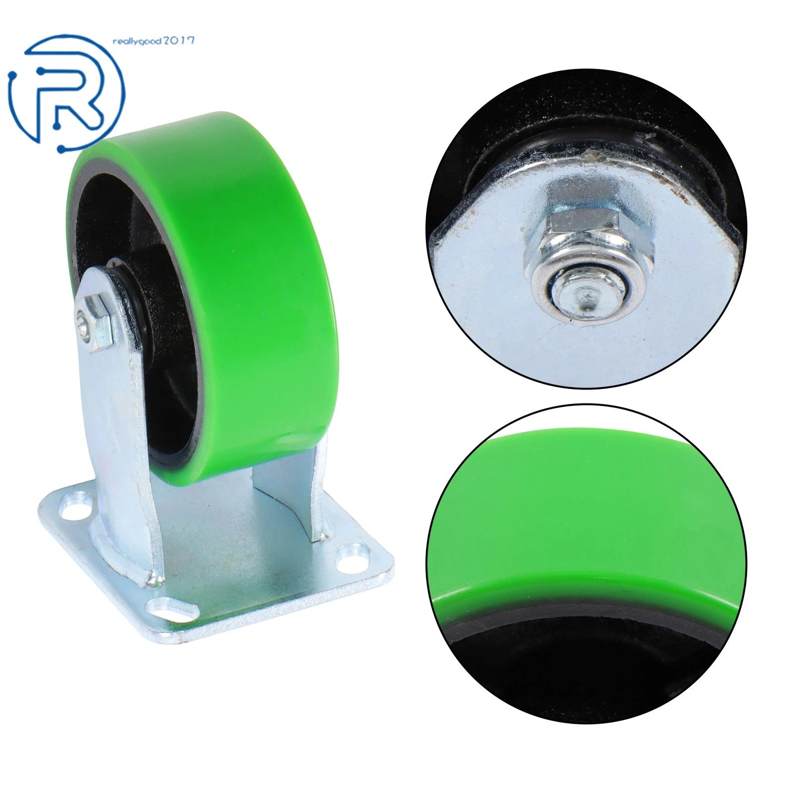 5-Inch Green Caster Wheel for Carts (1000 lbs Capacity)