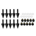 5MM Windshield Screws for Motorcycle - 10 Pcs Black