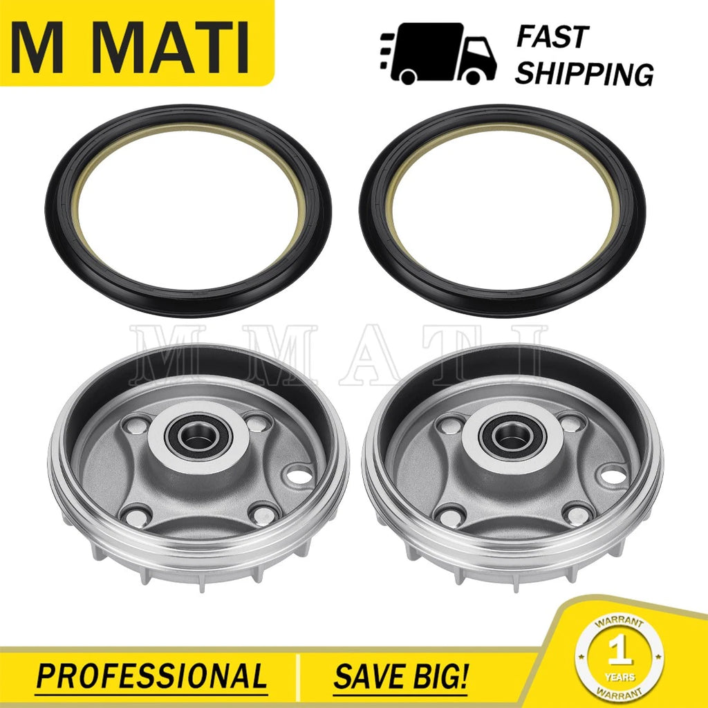 2Pcs Front Brake Drum Hub w/Seal for Honda Rancher 350 2X4 ES TRX350TE (2000–2006)