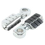 1 1/4" Wing Footpeg Pegs Mount Clamps for Harley Yamaha Chrome