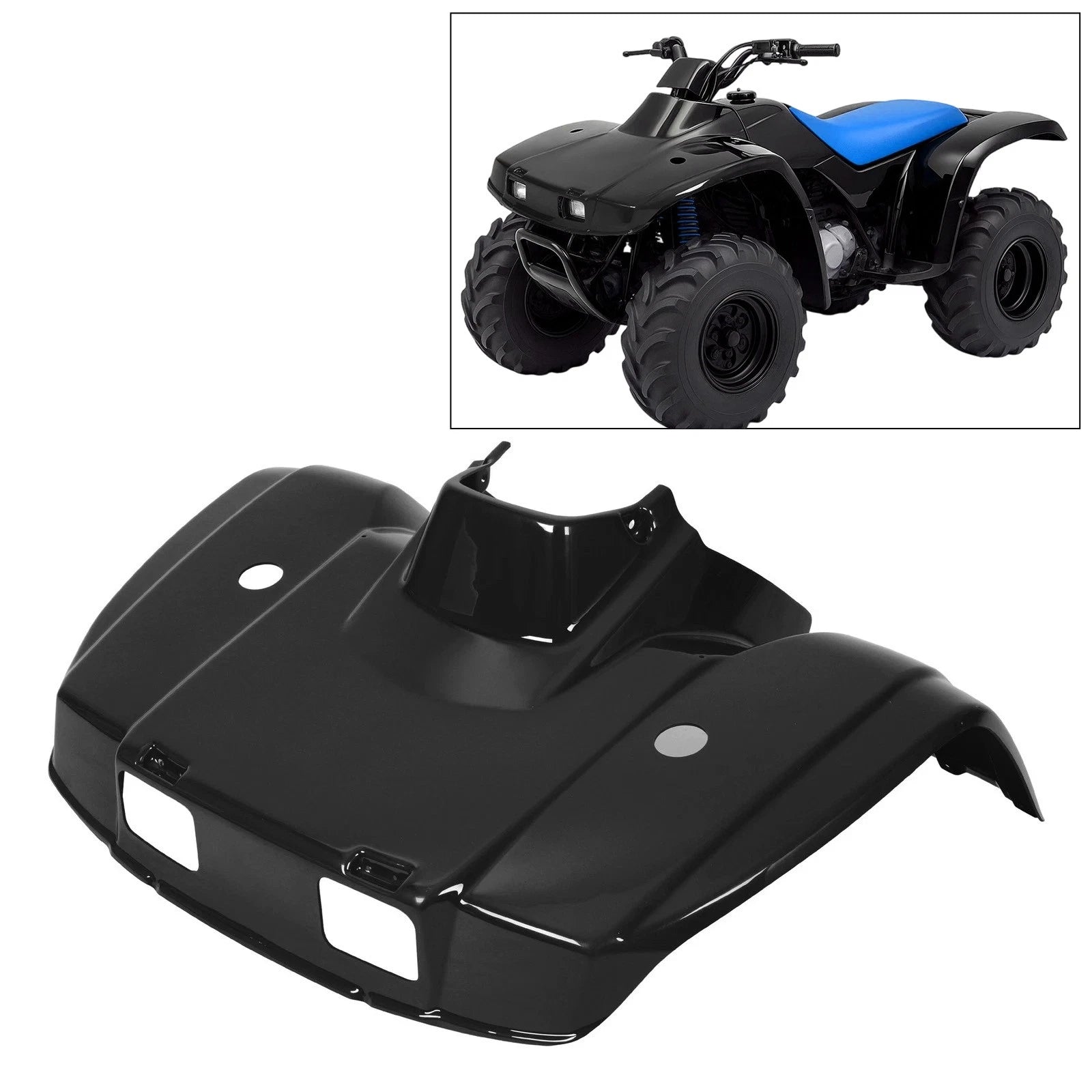 Set of 2 Black ABS Plastic Front Fender Flaps for Honda TRX300 (1988–2000)