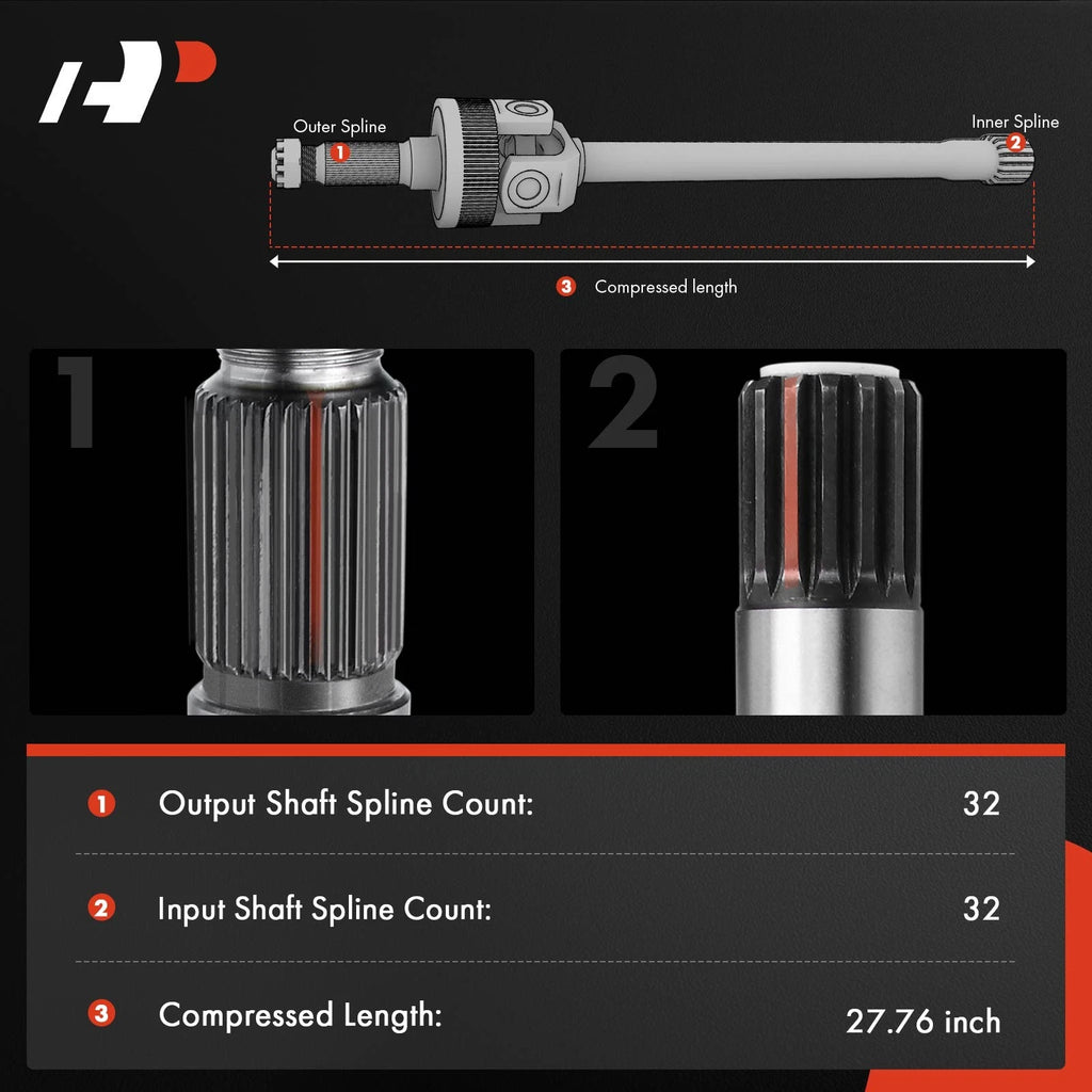 Front Left CV Axle Assembly for Jeep Wrangler JL (2018-2022) JT Gladiator