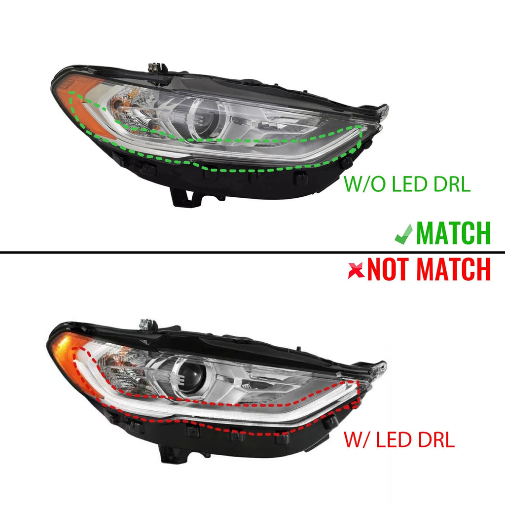 Halogen Headlight for Ford Fusion (2017–2020) Right Passenger Side
