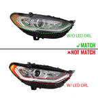Halogen Headlight for Ford Fusion (2017–2020) Right Passenger Side