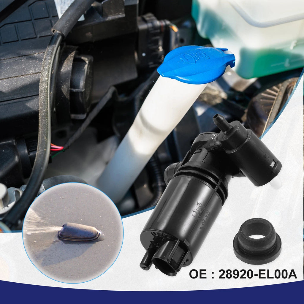 Windshield Washer Motor Pump with Grommet for Nissan Rogue (2017–2021)