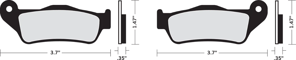 Organic Brake Pads for Harley-Davidson Street 500/750 (2015–2020) FAD643