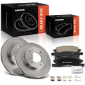 Front Disc Brake Rotors & Ceramic Pads for Mitsubishi Mirage (2014–2015)