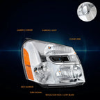 Passenger Side Headlight Lamp Chrome/Amber for Chevy Equinox (2005–2009)