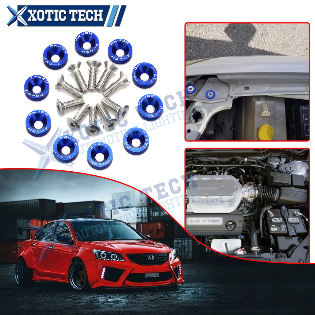 10x M6 Blue Fender Bumper Washer Bolt for Honda Accord (2008–2012)