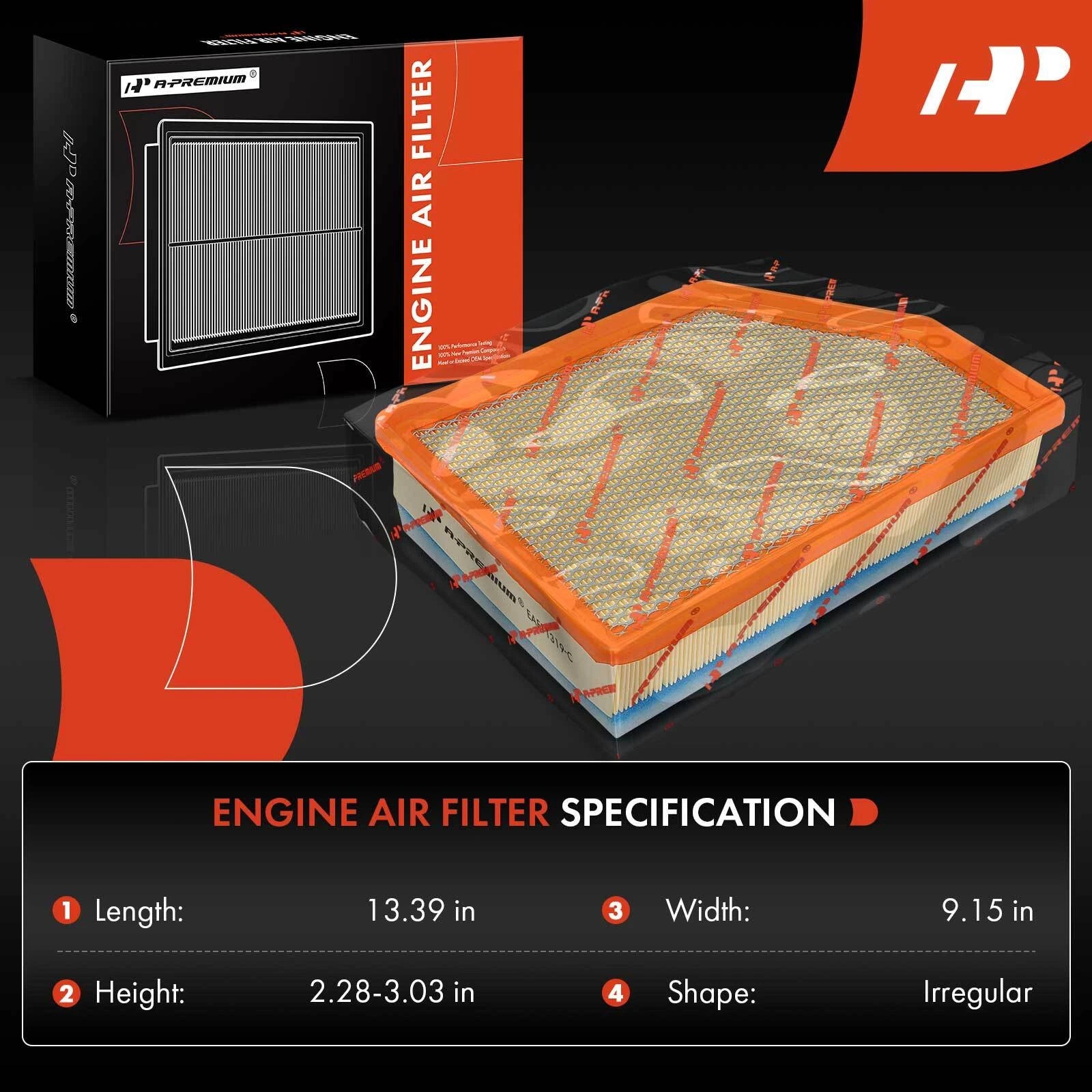 2X Engine Air Filter for Chevrolet Silverado 2500 HD GMC Sierra (2007-2019)