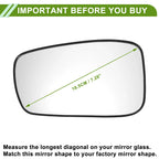 Left Side Mirror Glass Replacement for Hyundai Sonata (2011–2014)