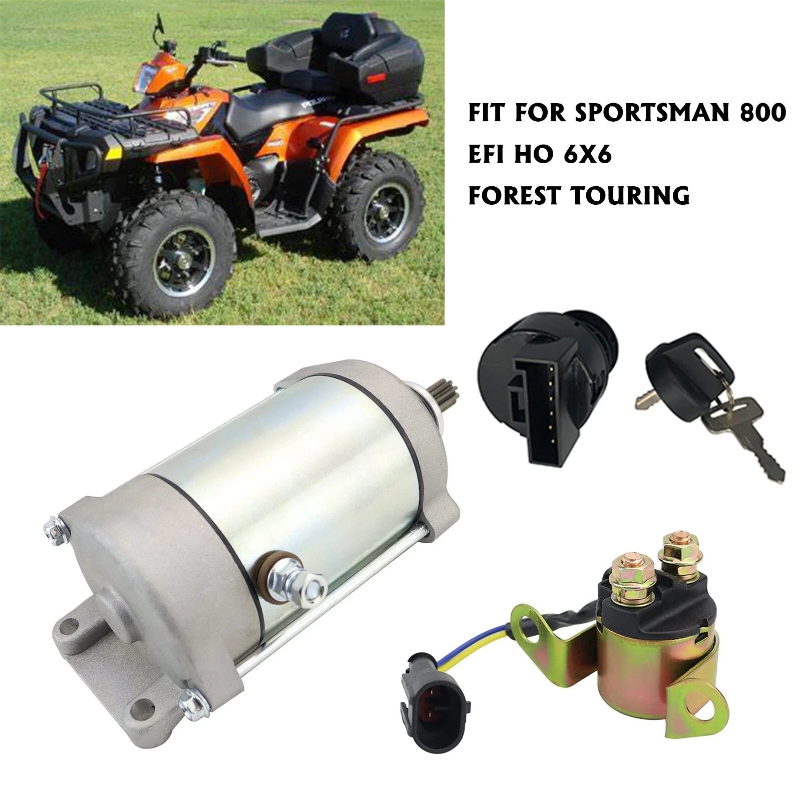 Starter with Relay & Key Switch for Polaris Sportsman 800 EFI (2007–2014)