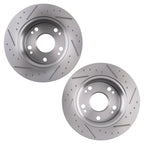 Set of 2 Rear Brake Rotors + Ceramic Brake Pads for Honda Civic (2006–2015)