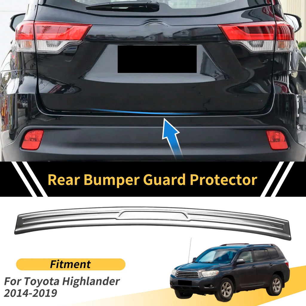 Bumper Guards for Toyota Highlander (2014–2019) Silver Tone 1 Pc