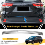Bumper Guards for Toyota Highlander (2014–2019) Silver Tone 1 Pc