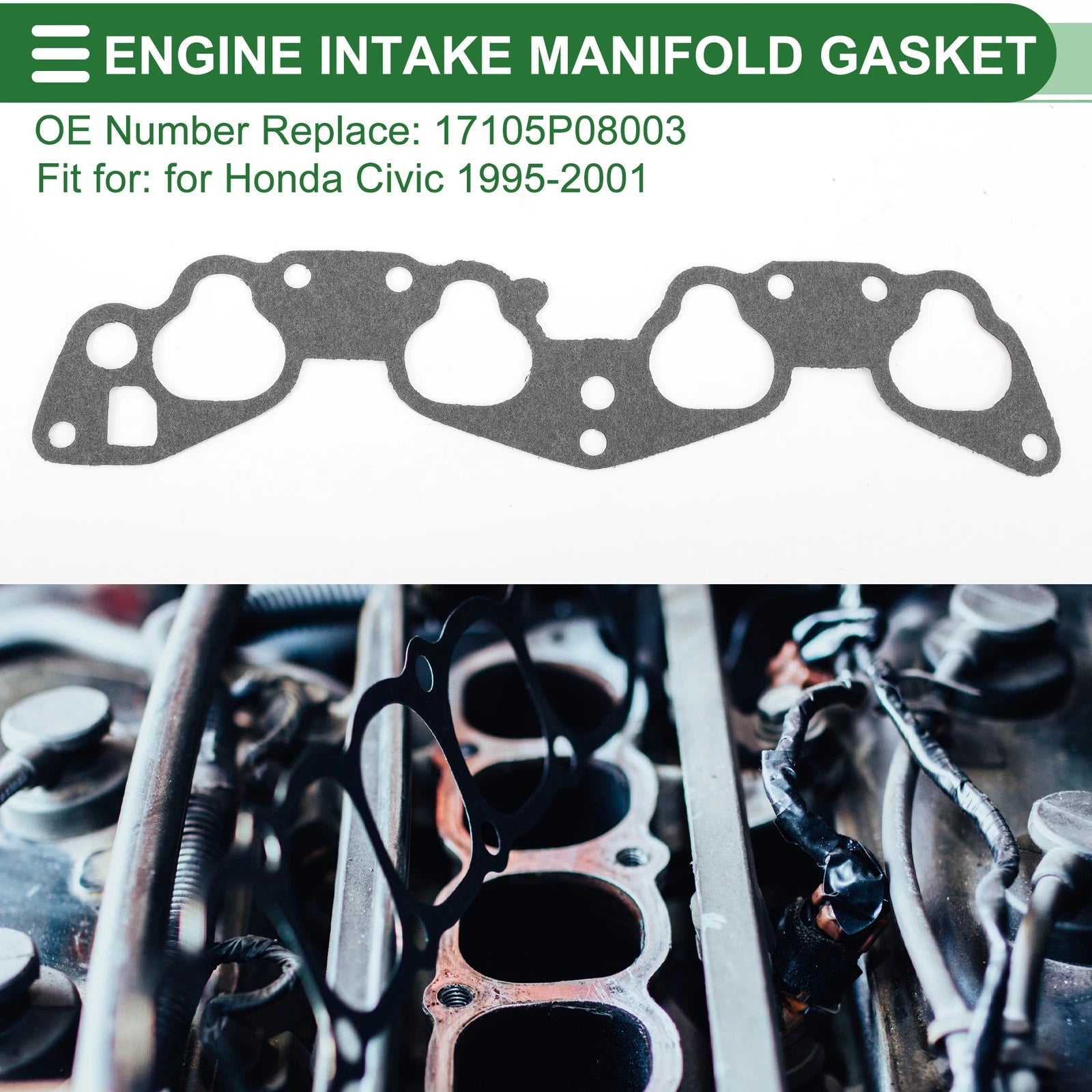 Engine Intake Manifold Gasket for Honda Civic (1995–2001) No. 17105P08003