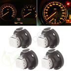 Set of 4 Amber T5/T4.7 5050 LED Instrument Dash A/C Climate Lights