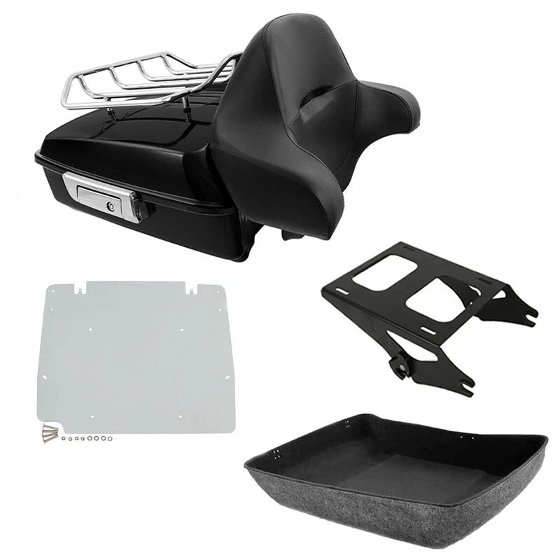 Chopped Trunk Backrest Mount Luggage Rack for Harley Touring (2014–2026)