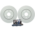 2X Front Vented Rotors & Ceramic Brake Pads Kit for Chevy Malibu (2013–2015)
