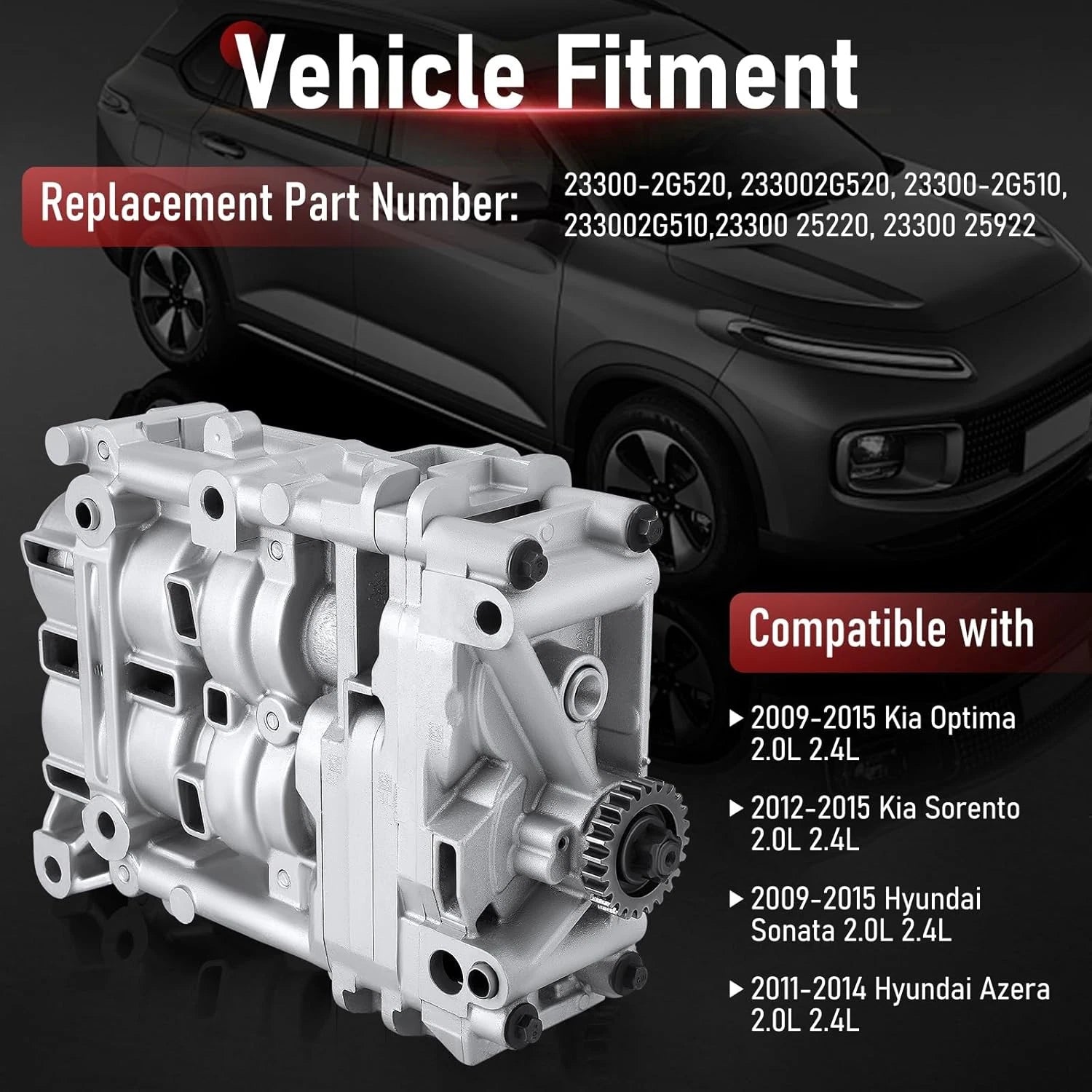 Shaft Balance Oil Pump OEM 233002G520 for Kia Optima Sorento (2012–2015)