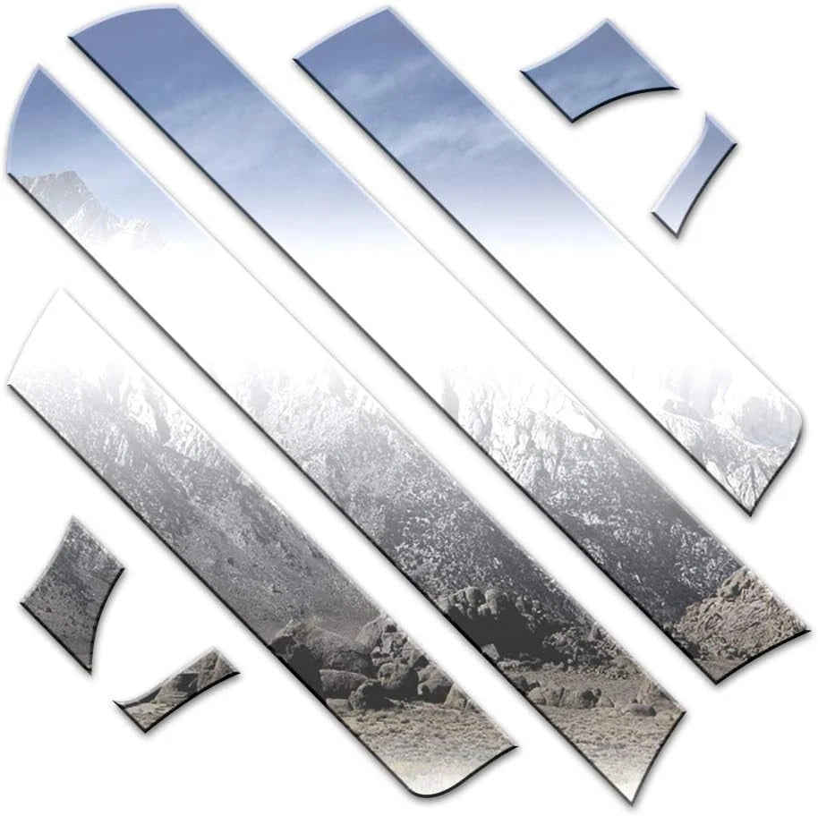 Luxury FX Stainless Left Rocker Trim 8pc for 1998–2004 Lincoln Continental
