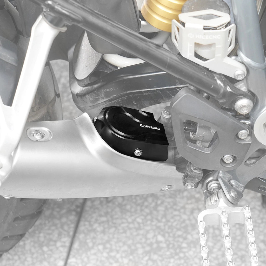 NICECNC Aluminum Silencer Flap Cover for BMW R1250GS (2019–2023)