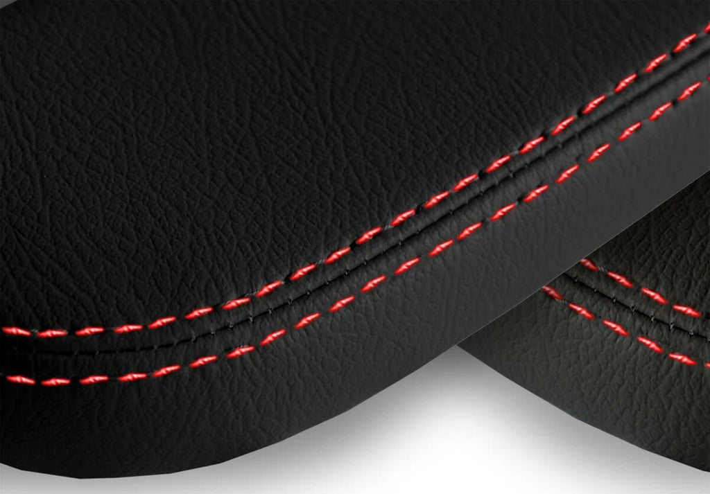 Armrest Door Panel Cover for Lincoln Town Car (1998–2002) Red Stitch