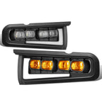 LED Fog Lights for Ford Bronco (2021–2025) - Black Clear Projector Quad Beam