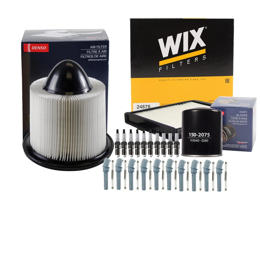 Set of 10 Denso Spark Plugs & Boots for Ford F-250 F-350 Super Duty (V10)
