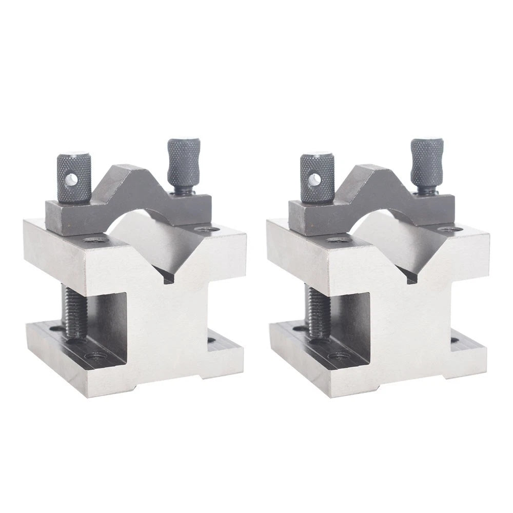 V Block & Clamp Set for Machinist Tool (2-3/8'' x 2-3/8'' x 2'')