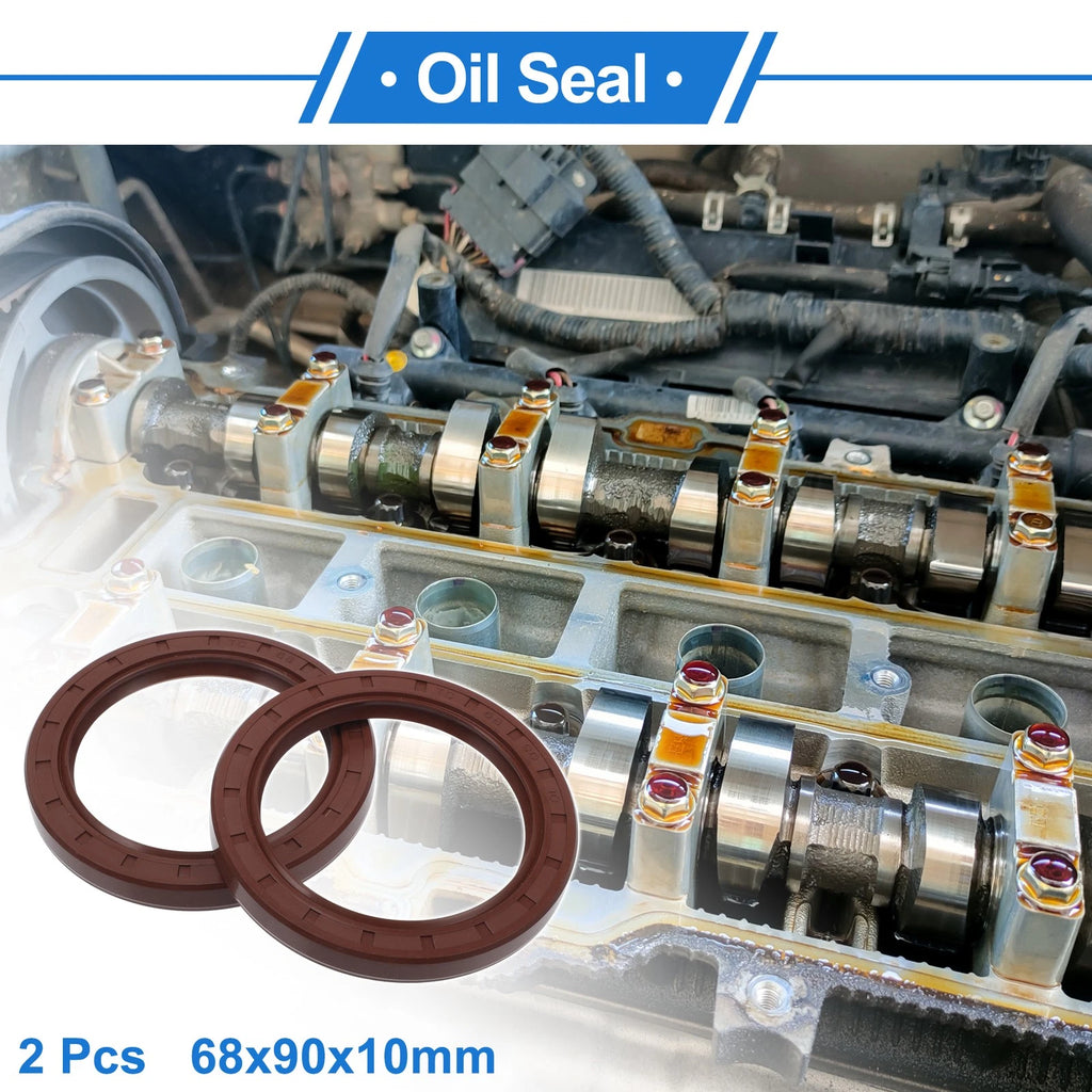 Set of 2 Oil Seal Rotary Shaft Seal FKM Rubber 68x90x10mm 683867304988