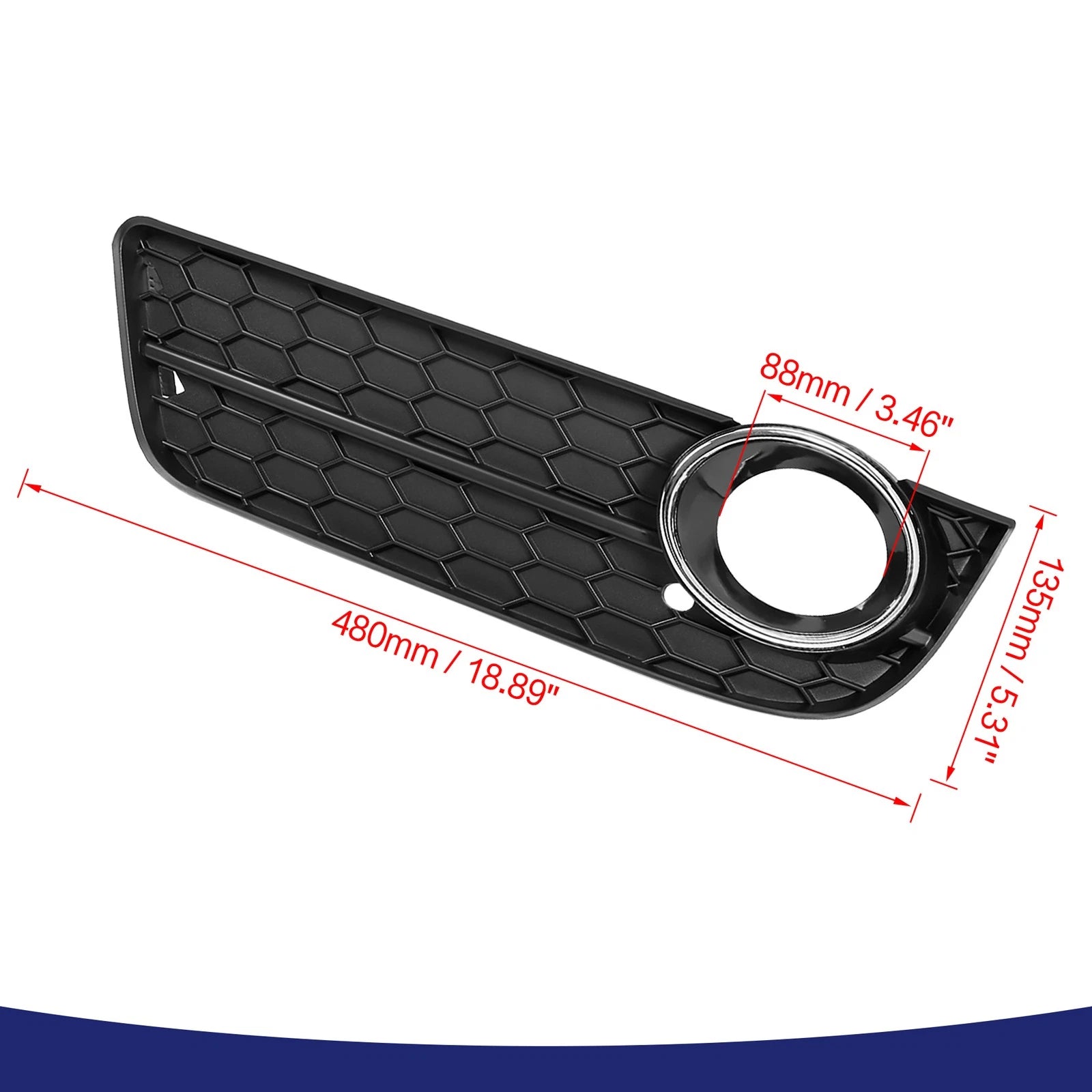 Fog Light Grill Lamp Cover for Audi (2010–2015)