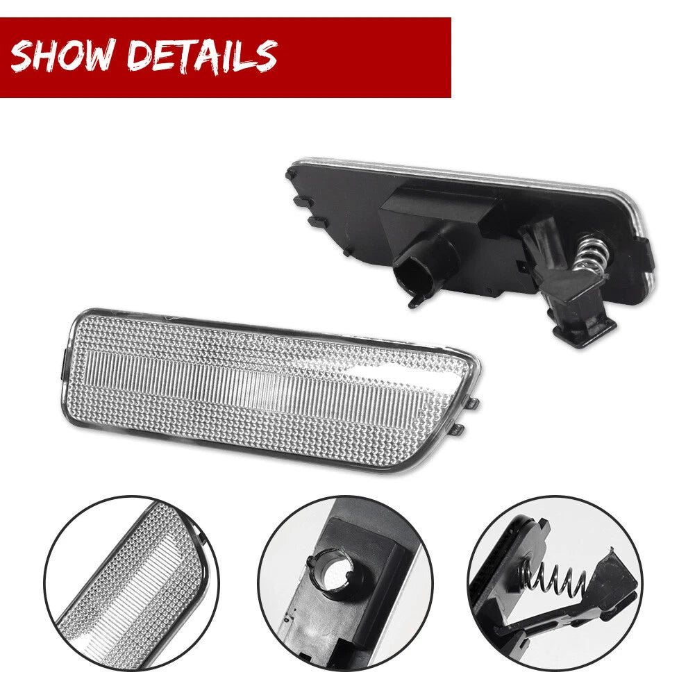 Set of 4 Front Bumper Fender Reflector Side Marker Lights for VW Golf Jetta