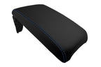 Leather Console Lid Armrest Cover for Toyota Camry (2012–2017) Blue Stitch
