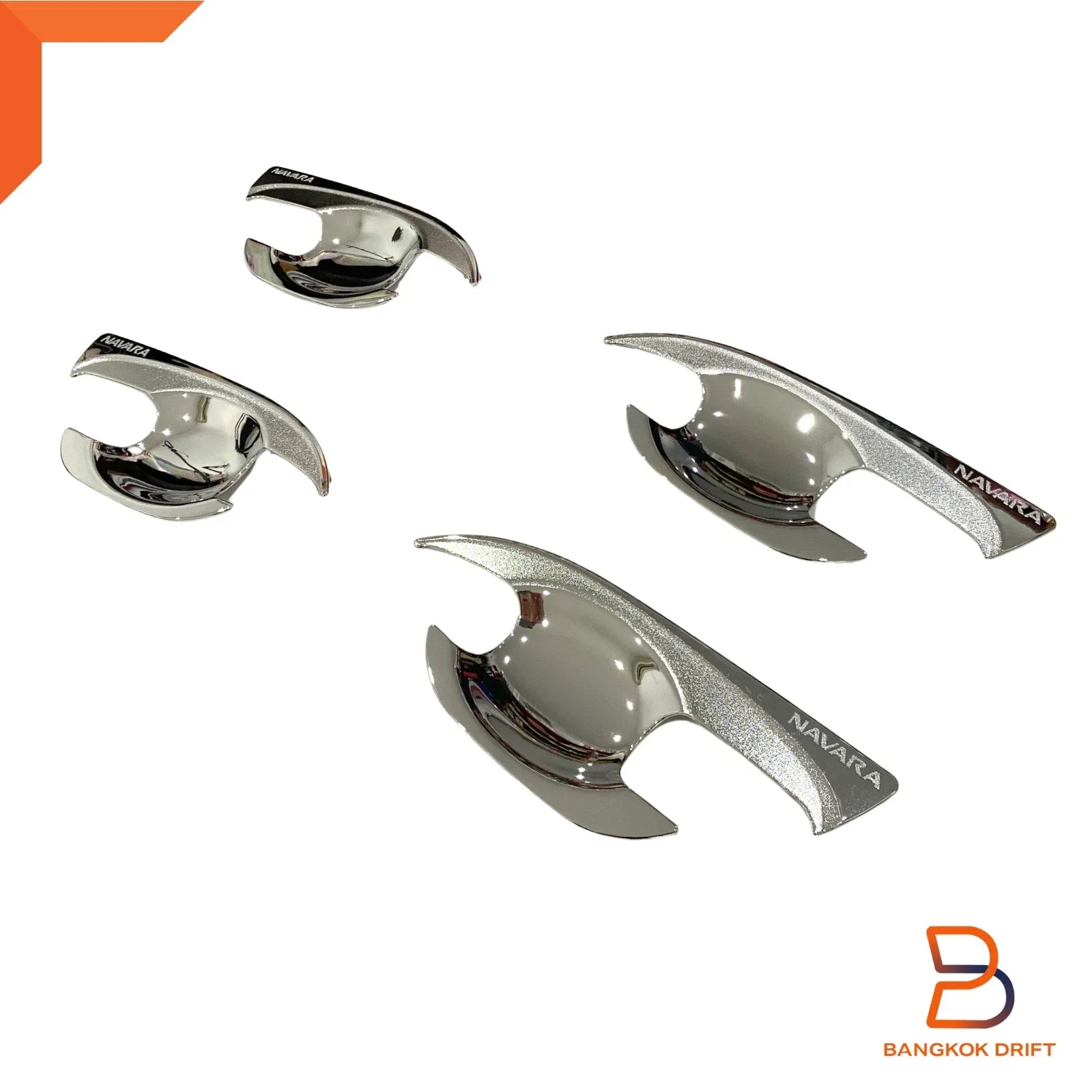 Chrome 4 Door Handle Cover Insert Trim for Nissan Navara NP300 (2015-2019)